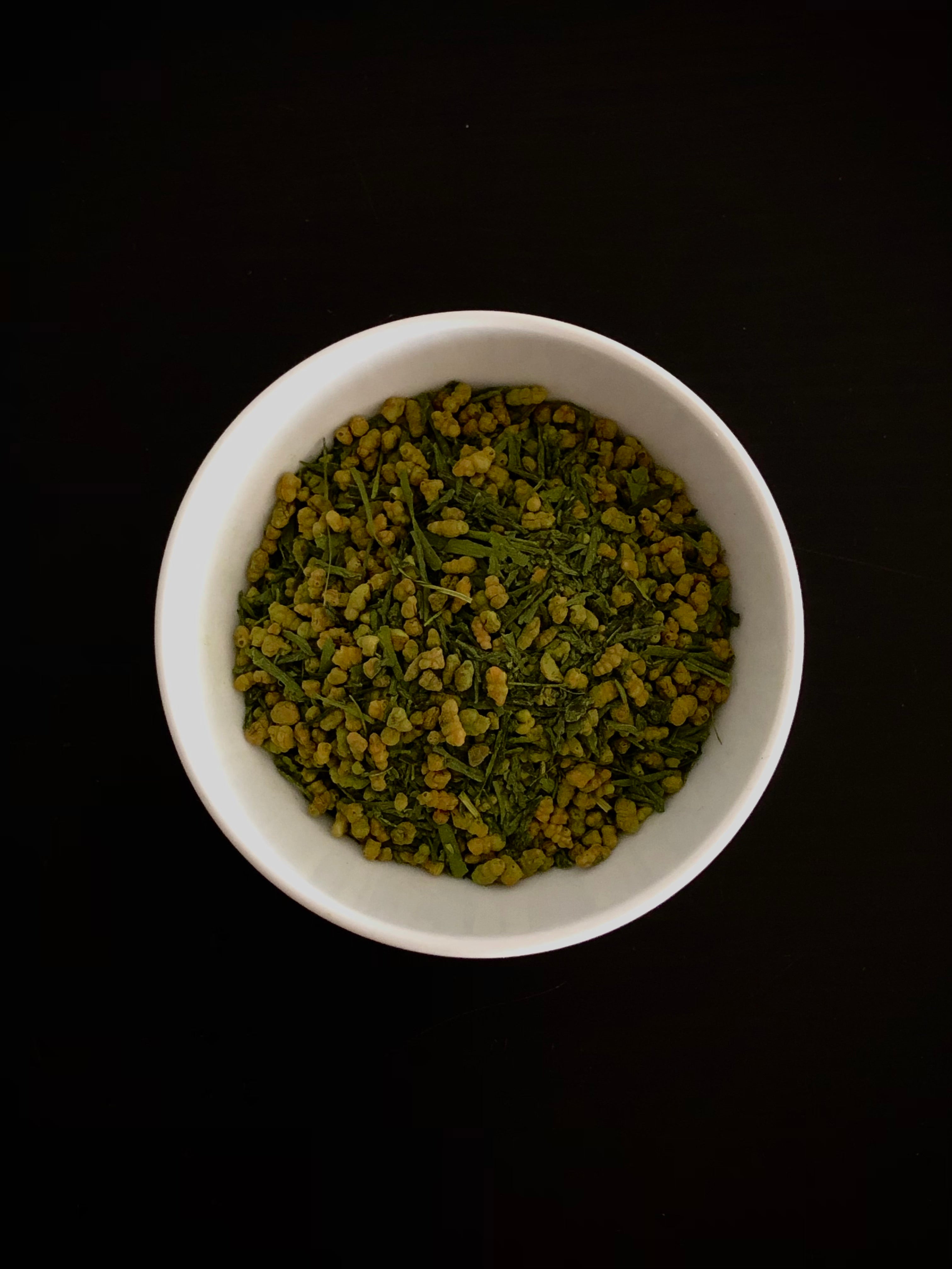 Matcha genmaicha green tea loose leaf from Yame Fukuoka sold by Sabo Tea Australia in 30g satchel – Chiyonoen